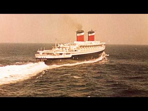1956 Steamship on the Ocean