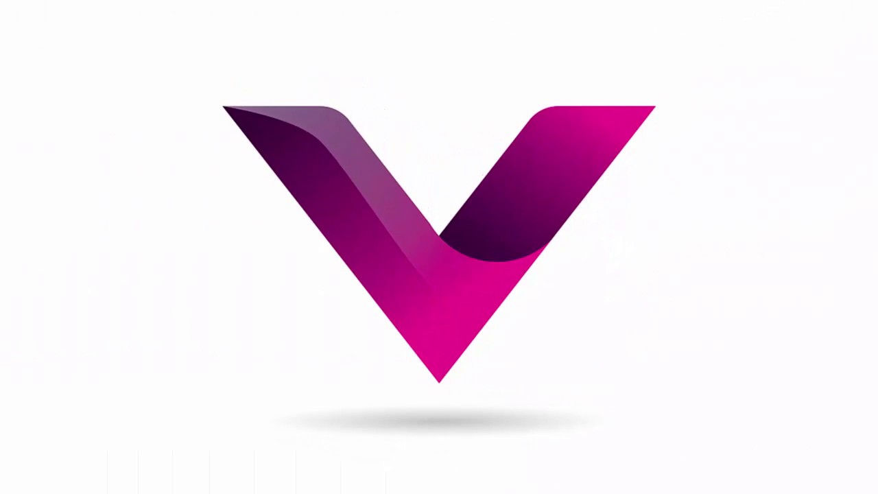 V Logo Color Gradient Adobe Illustrator