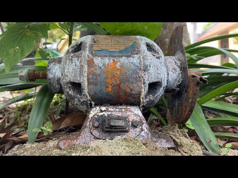 Rusty and Broken Bench Grinder - Awesome Restoration