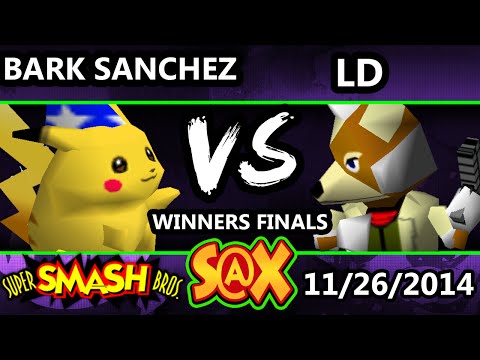 S@X - Ld (Fox) Vs. Bark Sanchez (Pikachu) SSB64 Winners Finals - Smash Bros.
