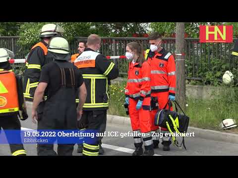 19.05.2022 - Oberleitung gerissen - ICE evakuiert