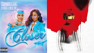 Rihanna x Saweetie, H.E.R. - Kiss It Closer (Mash-Up)