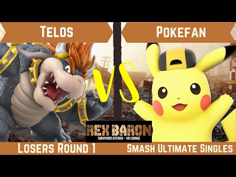 Rex Baron 6 Losers Round 1 - Telos (Bowser) Vs. Pokefan (Pikachu)