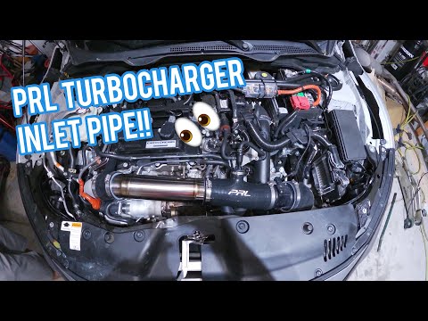 PRL TITANIUM Inlet pipe INSTALL!! Fbo/W1 10th gen civic si! (Sounds insane!!)