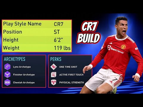 BEST CRISTIANO RONALDO (CR7) STRIKER PLAYER BUILD in FIFA 22 PRO CLUBS!