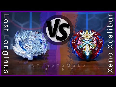 Lost Longinus.N.Sp vs Xeno Xcalibur.M.I. | on Real Life Beyblade Stadium