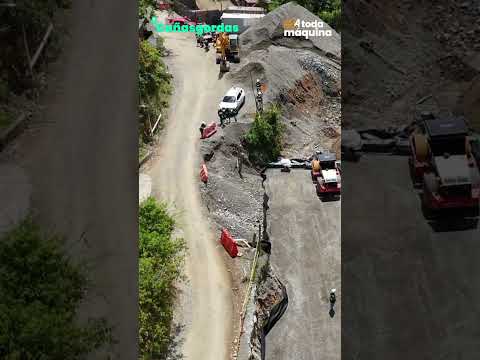Avanza #ATodaMáquina la pavimentación de la vía Cañasgordas - Abriaquí