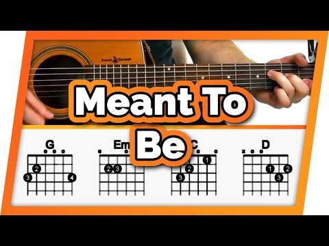 Meant To Be Guitar Tutorial (Bebe Rexha ft Florida Georgia Line) Easy Chords Guitar Lesson