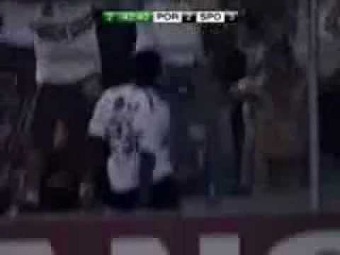 3° gol de Borges contra a Lusa. Sportv e Jovem Pan