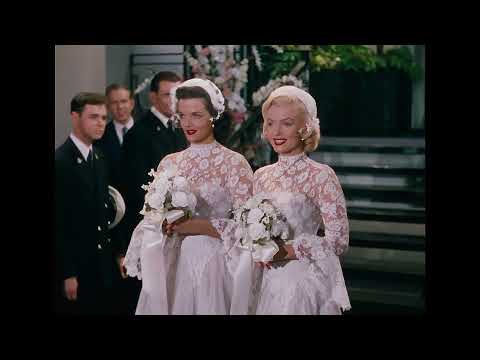 Marilyn Monroe & Jane Russell 1953 Gentlemen Prefer Blondes final scene remastered 4k