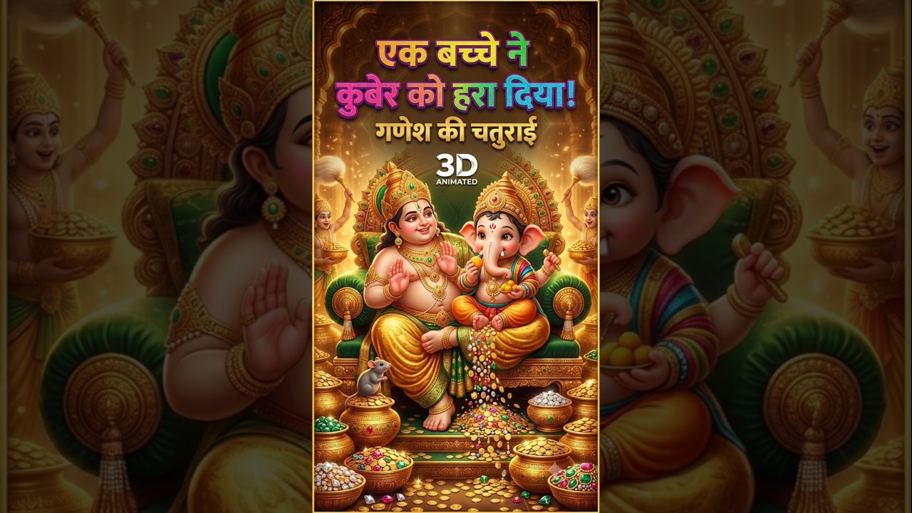 गणेश जी ने कैसे तोड़ा कुबेर का घमंड !😱#GaneshJi #Hinduism #LordGanesha #Shorts #ViralShorts