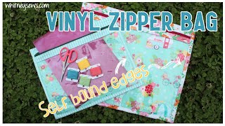 Vinyl Project Bag With Self Binding Edges