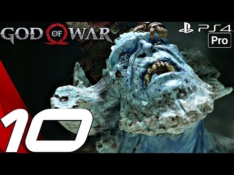 GOD OF WAR 4 - Gameplay Walkthrough Part 10 - Ascend the Mountain & Ice Troll Boss Fight (PS4 PRO)
