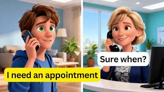 10 Easy English Conversations for Calling the Doctor | Real Life Dialogues A1-A2