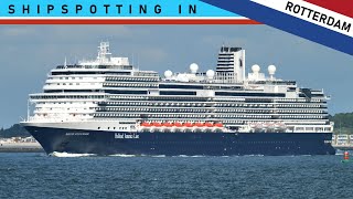 Shipspotting in Rotterdam (4K) - Nieuw Statendam der Holland-America Line