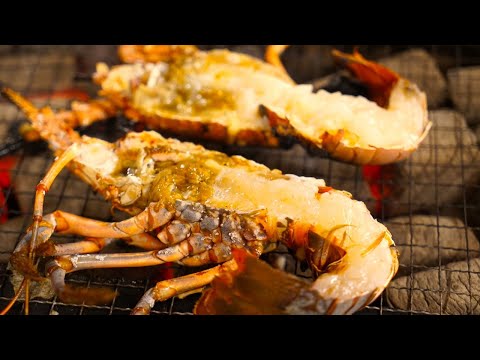 LIVE Lobster BBQ!! Japanese street food