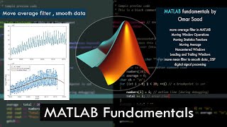 22- MATLAB , move average filter , smooth data