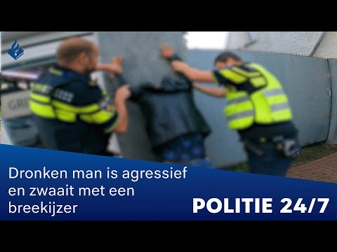 Dronken man zwaait met breekijzer | POLITIE 24/7