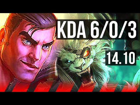 JAYCE vs RENGAR (TOP) | 6/0/3, 700+ games, Dominating | KR Master | 14.10