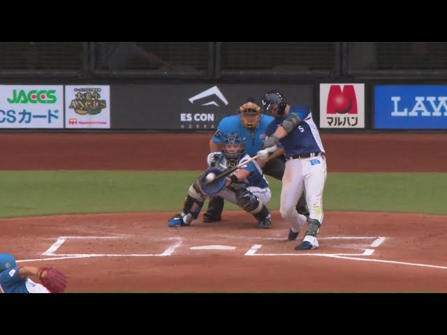 【6回表】この回一挙3得点!! ライオンズ・外崎修汰 左中間へのタイムリー2ベースヒット!!  2024年7月27日 北海道日本ハムファイターズ 対 埼玉西武ライオンズ