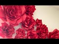 DIY Tutorial Paper Flower Medium Large Rose Instructions