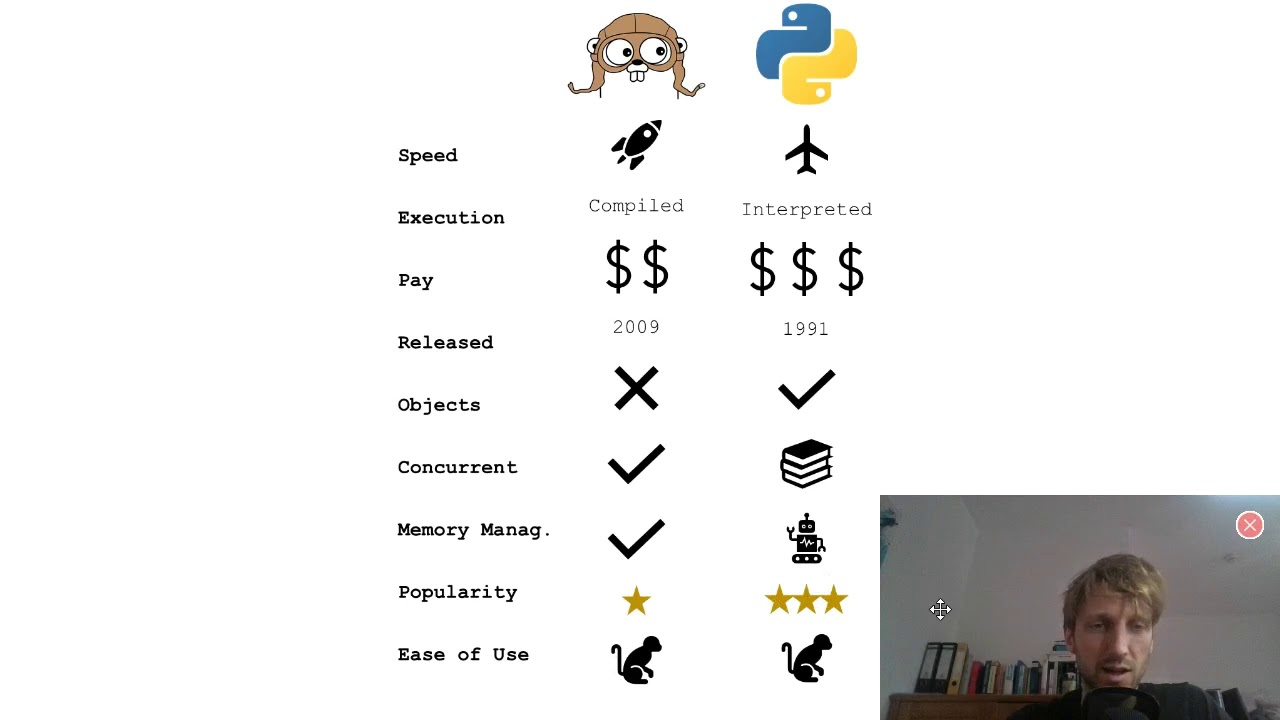 Python vs Go - Which Programming Language Should You Choose in 59 seconds?