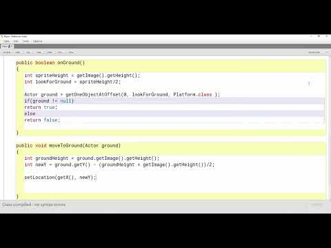 Falling - Improved - Greenfoot Platformer