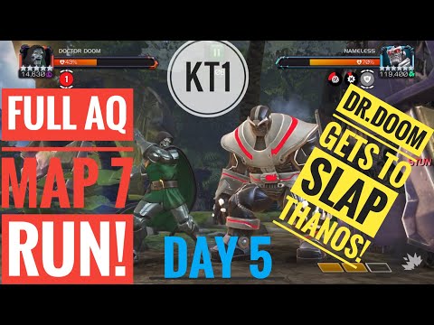 Full AQ Map 7 Day 5 Run! Dr.Doom , Hyperion And Blade Form An Unlikely Trio! No Items!
