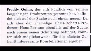Freddy Quinn äußert sich kritisch über das Ende der Zusammenarbeit mit Lothar Olias