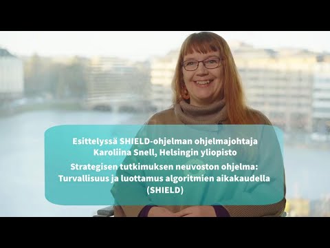 Esittelyssä SHIELD-ohjelman ohjelmajohtaja Karoliina Snell
