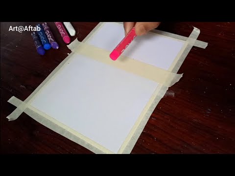 Beautiful scenery drawing - Easy oil pastel drawing for beginners