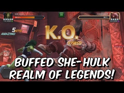5 Star Buffed She-Hulk VS Realm of Legends Wolverine & More! - Marvel Contest Of Champions