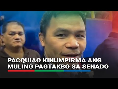 Pacquiao kinumpirma ang muling pagtakbo sa Senado