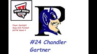 Deep Dish Football Game of the Week Player Spotlight RB/LB Peotone Chandler Gartner