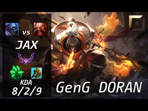 【GenG DORAN】 JAX vs GRAGAS - KR Master Patch 13.10