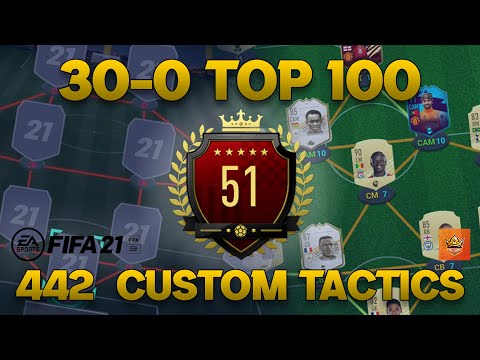 30-0 442 CUSTOM TACTICS FIFA 21"MOST META 442 TACTICS"