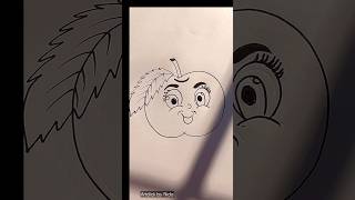 Cute Apple Drawing #music #drawing #painting #art #viral #shortsfeed #shorts #beginnerarttips