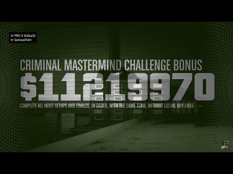 GTA Online - Completing Criminal Mastermind Challenge - Getting $11,219,970 From 1 Heist