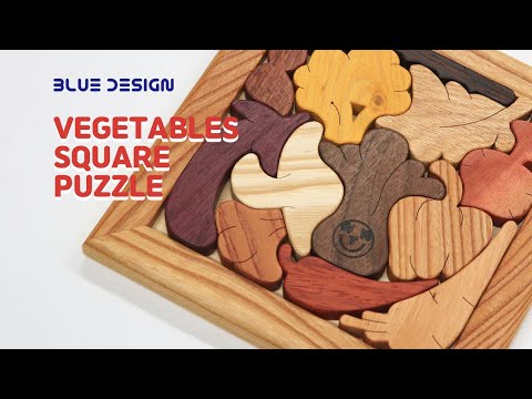 How to Make a Vegetables Square Puzzle Scroll saw
