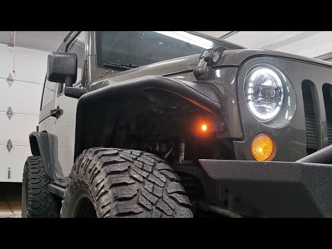 HOW TO INSTALL HEALIGHTS AND PROGRAM HALO DRL TURN SIGNAL JEEP WRANGLER JK