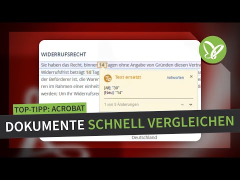 Top-Tipp in Acrobat: Dokumente wie z. B. Verträge schnell vergleichen