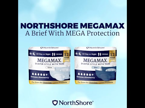 NorthShore MegaMax Adult Diaper Features | Premium Overnight Tab-Style Briefs for Heavy Incontinence