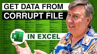 Excel File Recovery - Pull Data from Corrupt Excel Workbook - Episode 2183