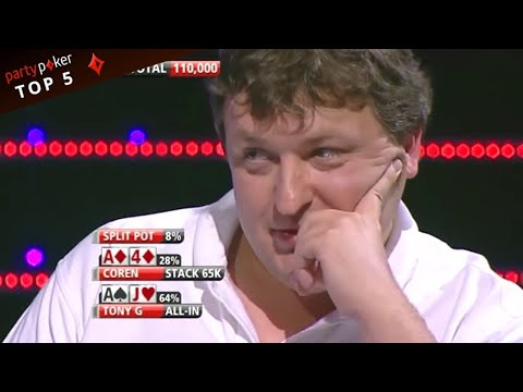 Top 5 Tony G on TILT! | Poker Legends | NLH | Live Poker | partypoker