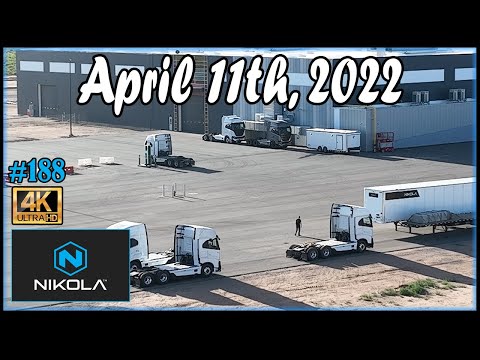 Nikola Semi Factory Construction Site April 11th, 2022 | Drone Footage of 7:00 AM