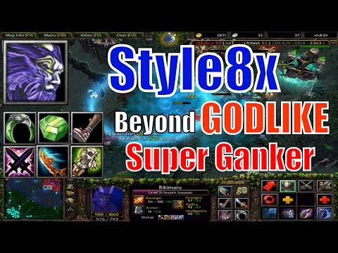 DotA 1 Rikimaru Beyond GODLIKE Best Ganker-DotA 6.83d Style8x