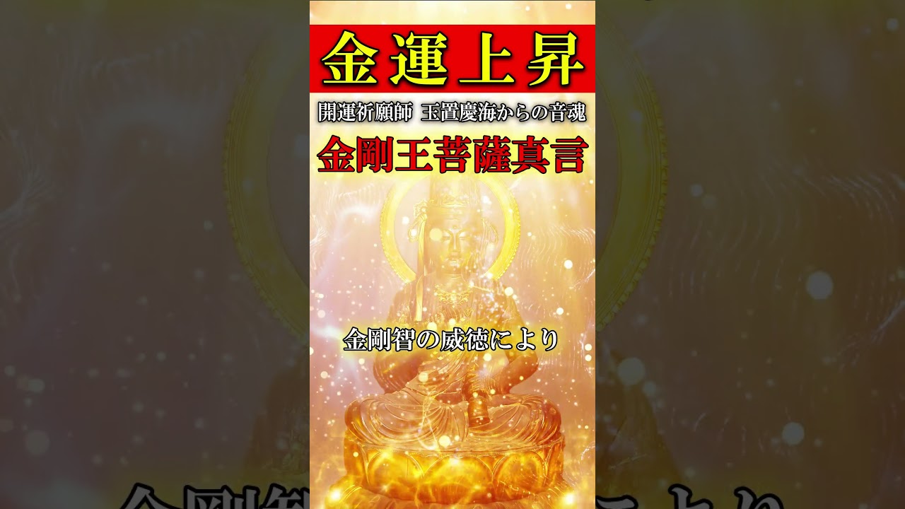 【1日1分で金運/健康/厄除けが同時に起こる】金剛王菩薩真言 #金運 #金運アップ #波動