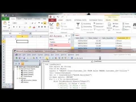 Excel 2010 VBA Tutorial 86   ADODB   SQL Count and Sum