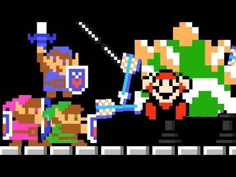 Super Mario Maker 2 Link 4 Player Co-Op Gameplay