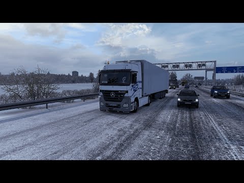 ETS2 1.39 ProMods 2.51 Mercedes Actros 1855 MP2 Kiel To Kariskrona+JBX Graphics 2